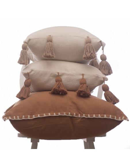 Combo Almohadon Panamá  & Borlones  laterales- 2 x 50 x 50