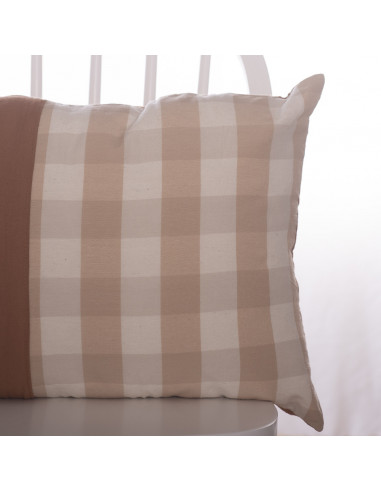 Combo Almohadón Noa - Combinado  Cuadros y Tusor