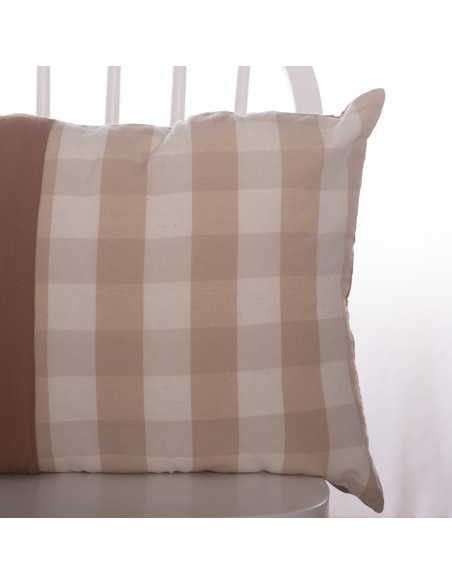 Combo Almohadón Noa - Combinado  Cuadros y Tusor