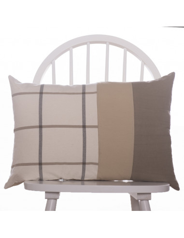 Combo Almohadón Noa - Combinado  Cuadros y Tusor