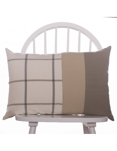 Combo Almohadón Noa - Combinado  Cuadros y Tusor