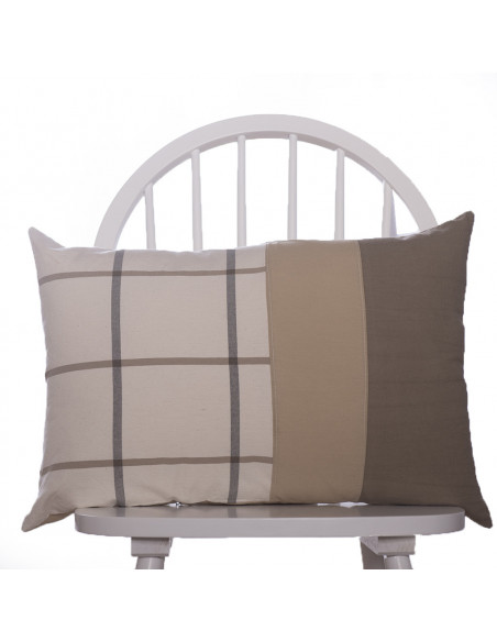 Combo Almohadón Noa - Combinado  Cuadros y Tusor