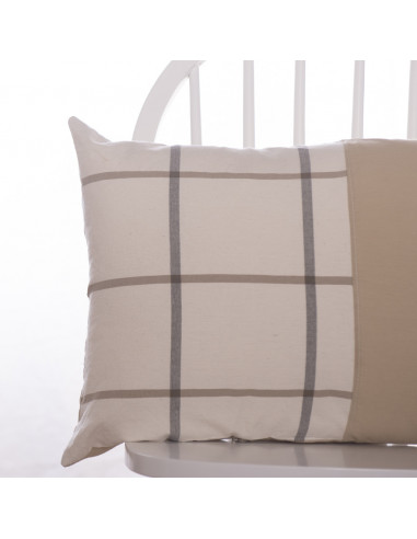 Combo Almohadón Noa - Combinado  Cuadros y Tusor