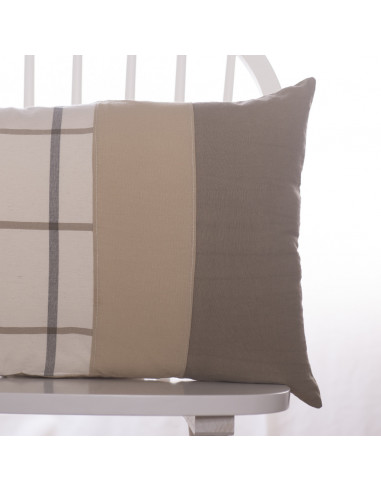 Combo Almohadón Noa - Combinado  Cuadros y Tusor