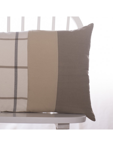 Combo Almohadón Noa - Combinado  Cuadros y Tusor