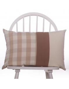 Combo Almohadón Noa - Combinado  Cuadros y Tusor