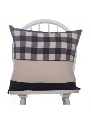 Combo Almohadón Noa - Combinado  Cuadros y Tusor