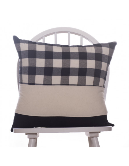 Combo Almohadón Noa - Combinado  Cuadros y Tusor