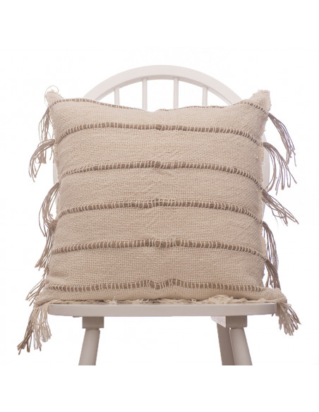 Almohadón Telar y Lineas en Yute - 40 x 60