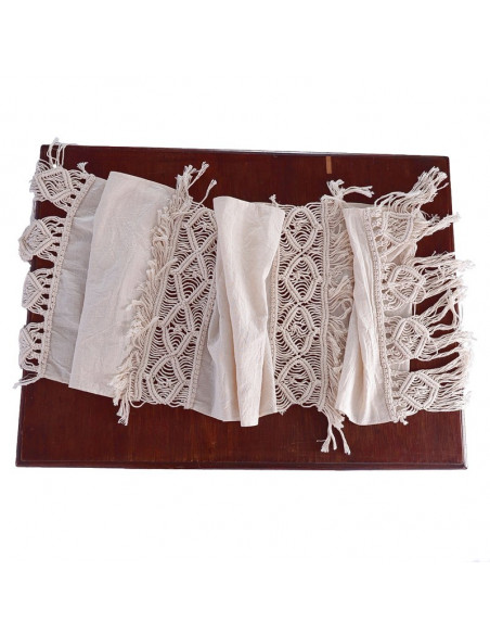 Camino de Mesa - Macramé Puntas + Entredos Tusor