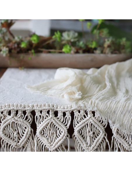 Camino de Mesa - Macramé Rombos