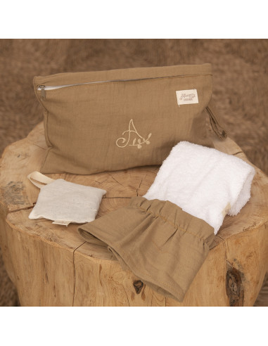 Neceser Bordado Allegra  + Mini Toalla + Aroma