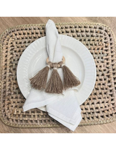 Servilletero Chela - 3 borlitas x 4