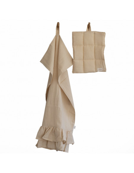 Set de Agarradera Matelasé + Paños Fiore