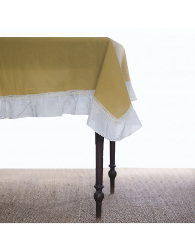 Mantel Amalia Gasa con Volado y Puntilla