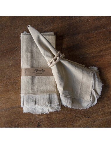 Servilletas Camila Tusor y Volados Gasa x 4