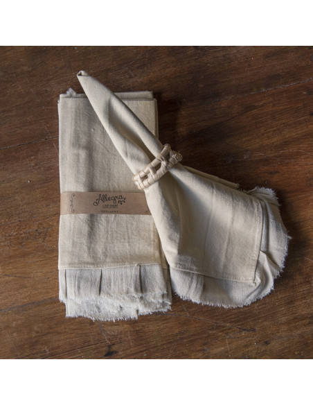 Servilletas Camila Tusor y Volados Gasa x 4