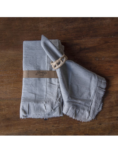 Servilletas Camila Tusor y Volados Gasa x 4