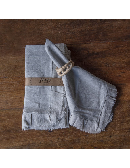 Servilletas Camila Tusor y Volados Gasa x 4