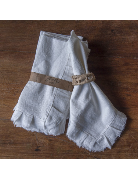 Servilletas Camila Tusor y Volados Gasa x 4