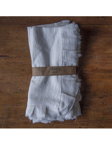 Servilletas Camila Tusor y Volados Gasa x 4