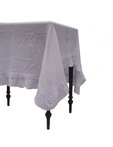 Mantel Amalia Gasa con Volado y Puntilla
