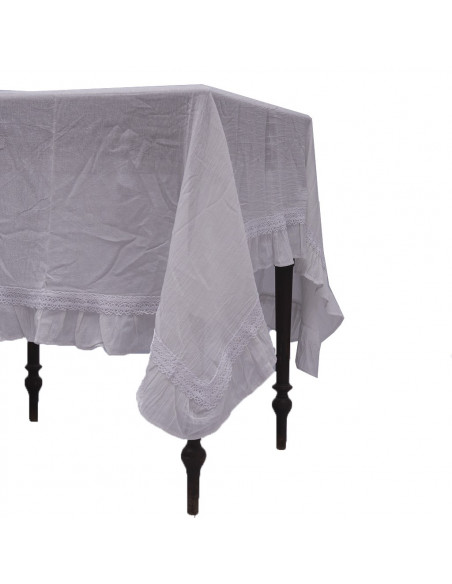 Mantel Amalia Gasa con Volado y Puntilla