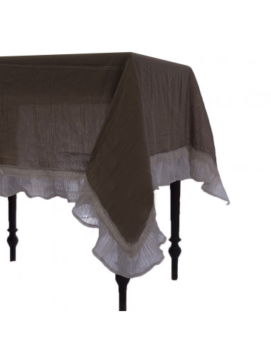 Mantel Amalia Gasa con Volado y Puntilla