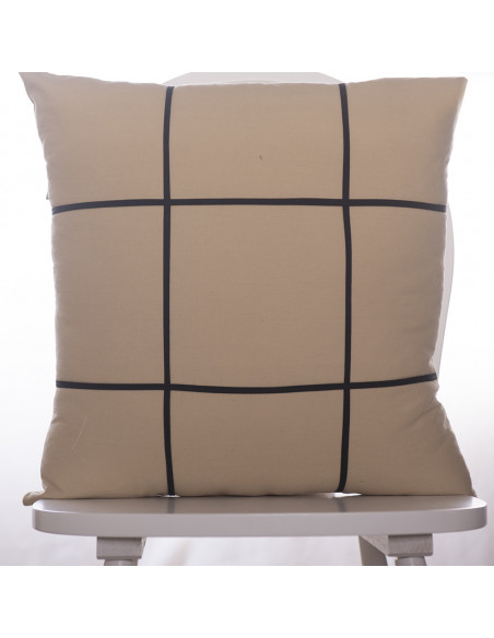 Combo Almohadones Bies Negro Cuadros Grandes