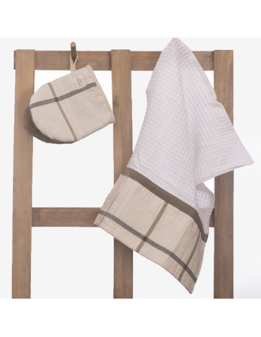 Set Manopla Mini y Repasador - Cuadros