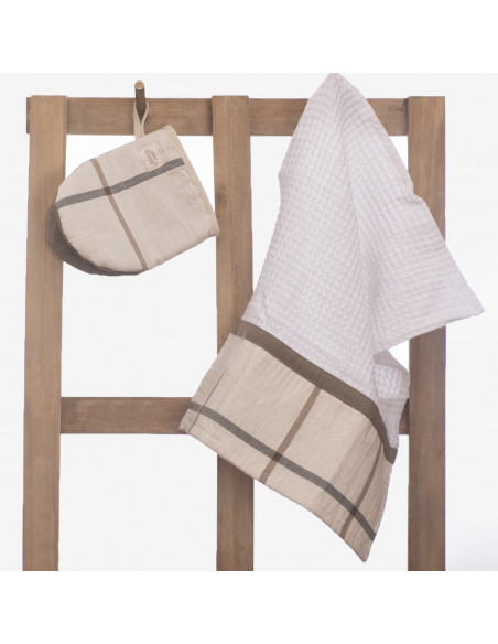 Set Manopla Mini y Repasador - Cuadros