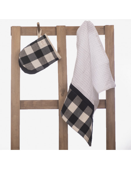 Set Manopla Mini y Repasador - Cuadros