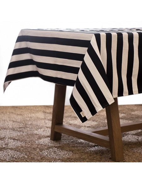 Mantel Rayas Black