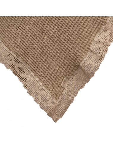 Paño de Waffle Con Puntilla x 1