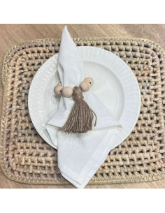 Servilletero María Esferas Madera x 4