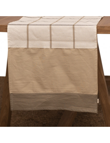 Camino de Mesa Cuadros Tricolor