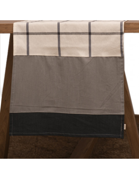 Camino de Mesa Cuadros Tricolor