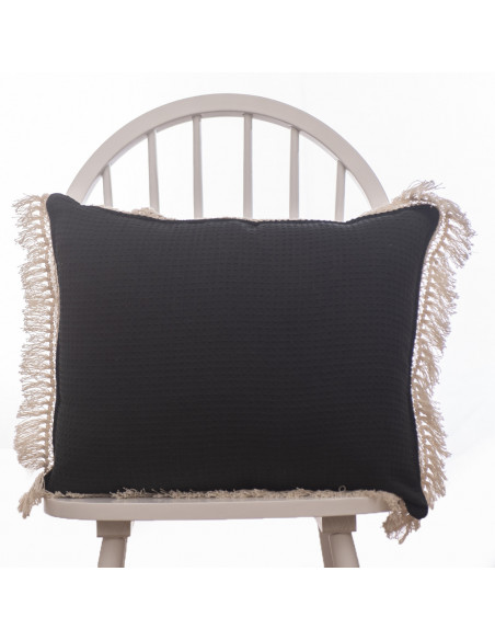 Almohadones Waffle con flecos Pack x 2