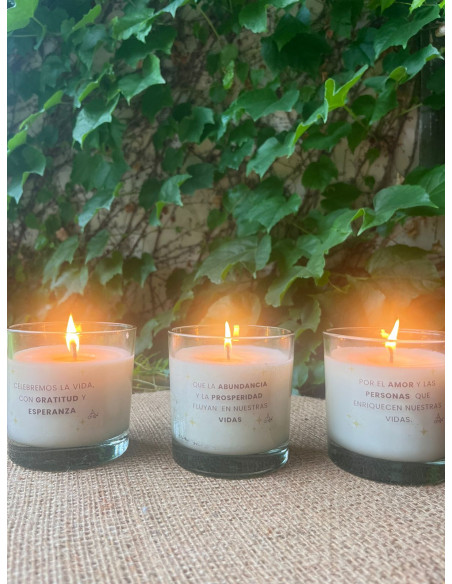 Pack x 3 Velas Holidays con Mensajes - Packaging Gold y Plata