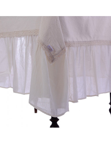 Mantel de Lienzo Volados y Puntillas
