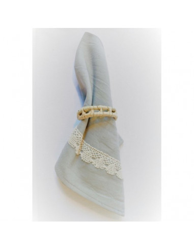 Servilletas Tusor + Puntilla Lateral - Pack x 4