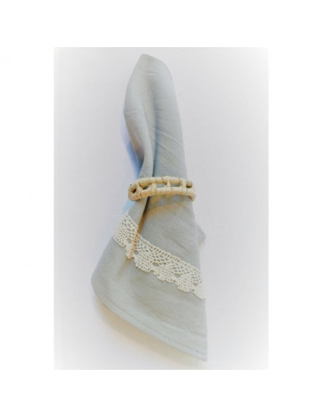 Servilletas Tusor + Puntilla Lateral - Pack x 4