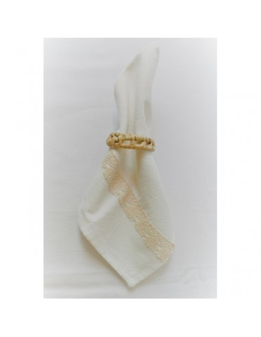 Servilletas Tusor + Puntilla Lateral - Pack x 4