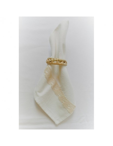 Servilletas Tusor + Puntilla Lateral - Pack x 4