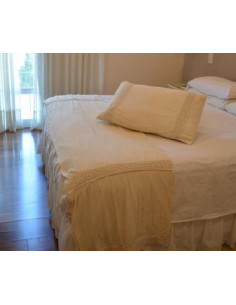 Pie de Cama - CLAUDIA - Crochet + Funda