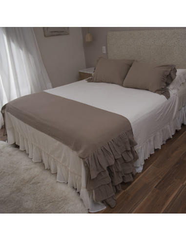 Pie de Cama - DELHI - Volados + Funda