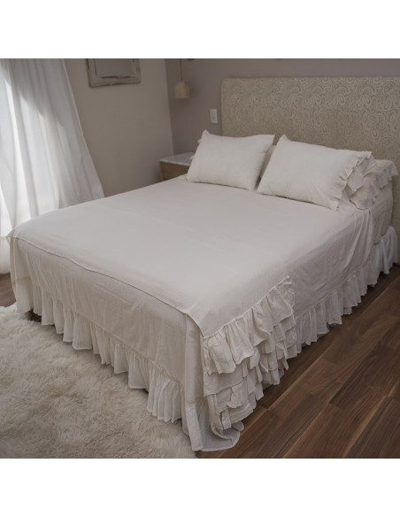 Pie de Cama - DELHI - Volados + Funda