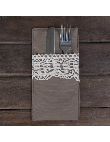 Porta Cubiertos - Puntilla Ancha x 4 unidades