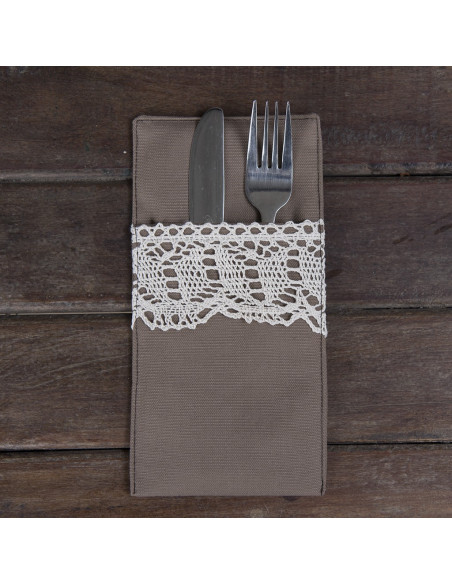 Porta Cubiertos - Puntilla Ancha x 4 unidades