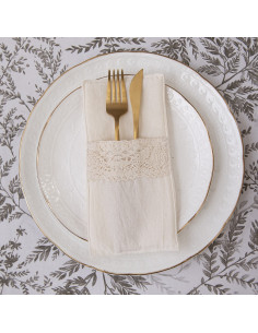 Porta Cubiertos - Puntilla Ancha x 4 unidades